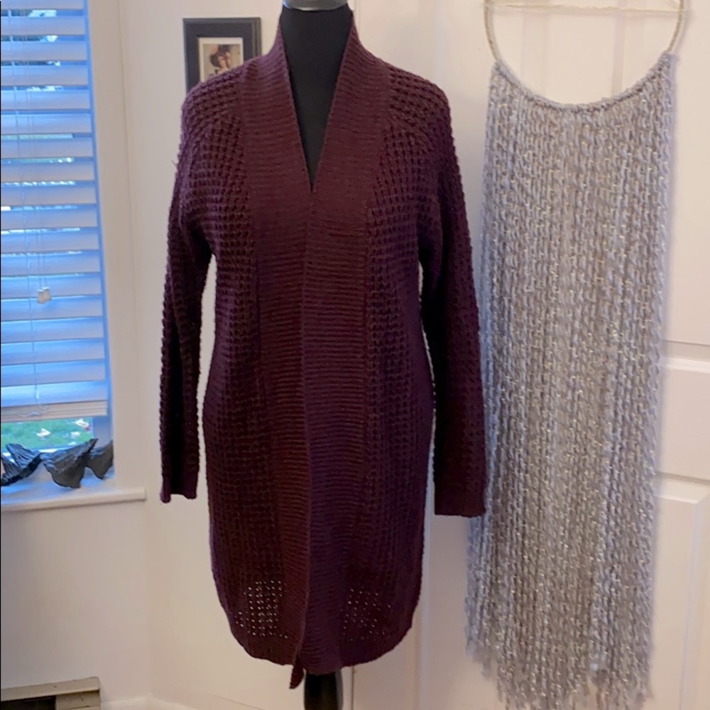 Burgundy ox blood cardigan